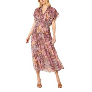 Misa LA llya floral printed maxi dress size small